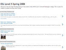 Tablet Screenshot of esl5spring2008.blogspot.com