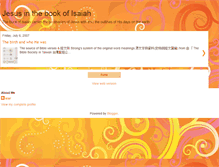 Tablet Screenshot of jesusinisaiah.blogspot.com