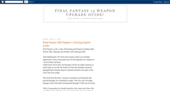 Desktop Screenshot of finalfantasy13weaponupgrade.blogspot.com