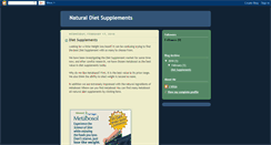 Desktop Screenshot of dietsupplementsreview.blogspot.com