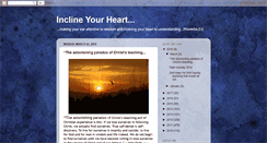 Desktop Screenshot of inclineyourheart.blogspot.com