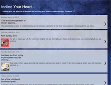 Tablet Screenshot of inclineyourheart.blogspot.com