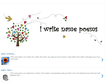 Tablet Screenshot of iwritenamepoems.blogspot.com