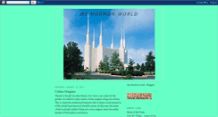 Desktop Screenshot of mymormonworld.blogspot.com