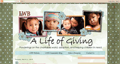 Desktop Screenshot of lifeofgiving.blogspot.com