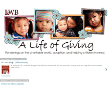 Tablet Screenshot of lifeofgiving.blogspot.com