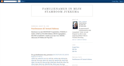 Desktop Screenshot of familienamen-in-mijn-stamboom-jukkema.blogspot.com
