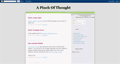 Desktop Screenshot of apinchofthought.blogspot.com