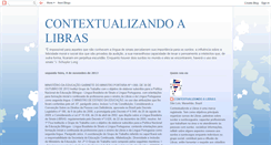 Desktop Screenshot of contextualizandoalibras.blogspot.com