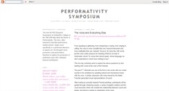 Desktop Screenshot of performativity-symposium.blogspot.com