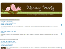 Tablet Screenshot of mommyworksblog.blogspot.com