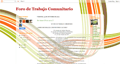 Desktop Screenshot of forodetrabajocomunitario.blogspot.com