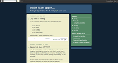 Desktop Screenshot of ithinkitsmyspleen.blogspot.com