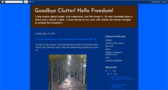 Desktop Screenshot of goodbyeclutterhellofreedom.blogspot.com