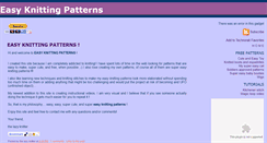 Desktop Screenshot of easyknittingpatterns.blogspot.com
