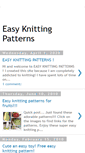 Mobile Screenshot of easyknittingpatterns.blogspot.com