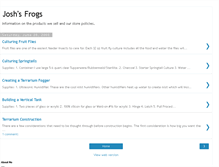 Tablet Screenshot of joshsfrogs.blogspot.com