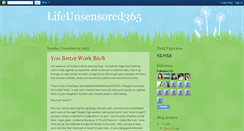 Desktop Screenshot of lifeunsensored365.blogspot.com