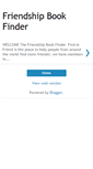 Mobile Screenshot of friendshipbookfinder.blogspot.com