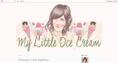 Desktop Screenshot of mylittleicecream.blogspot.com