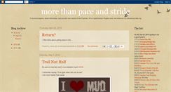 Desktop Screenshot of morethanpaceandstride.blogspot.com