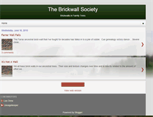 Tablet Screenshot of brickwallsociety.blogspot.com