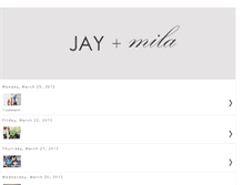 Tablet Screenshot of jayandmila.blogspot.com