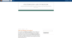 Desktop Screenshot of filterlessairpurifier.blogspot.com