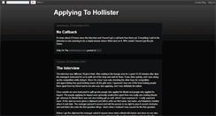 Desktop Screenshot of hollisterjobprocess.blogspot.com