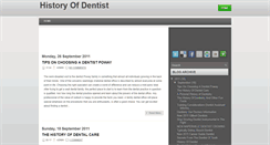 Desktop Screenshot of historyofdentist.blogspot.com