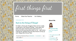 Desktop Screenshot of firstthingsfirst-smay.blogspot.com