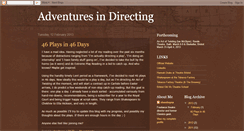 Desktop Screenshot of adventures-in-directing.blogspot.com