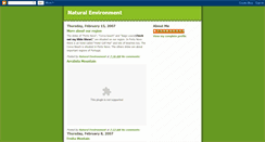 Desktop Screenshot of naturalenvironment.blogspot.com