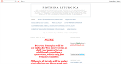 Desktop Screenshot of pistrinaliturgica.blogspot.com