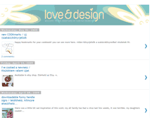 Tablet Screenshot of loveanddesign.blogspot.com