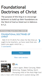 Mobile Screenshot of foundationaldoctrinesofchrist.blogspot.com