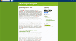 Desktop Screenshot of myecologicalfootprint.blogspot.com