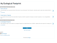 Tablet Screenshot of myecologicalfootprint.blogspot.com