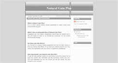 Desktop Screenshot of naturalgainplus-us.blogspot.com