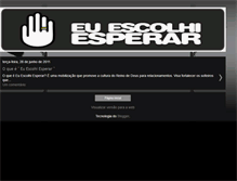 Tablet Screenshot of euescolhiesperar.blogspot.com