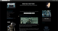 Desktop Screenshot of metal-gear-solid-movie-trailer.blogspot.com