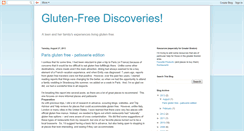 Desktop Screenshot of glutenfreediscoveries.blogspot.com