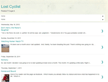 Tablet Screenshot of lostcyclist.blogspot.com