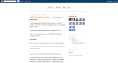 Desktop Screenshot of antibe2scam.blogspot.com