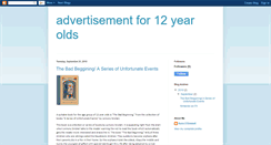 Desktop Screenshot of advertisementfor12yearolds.blogspot.com