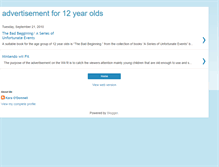 Tablet Screenshot of advertisementfor12yearolds.blogspot.com