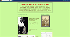 Desktop Screenshot of josephkochdescendants.blogspot.com