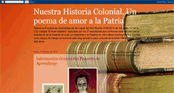 Desktop Screenshot of nuestrahistoriacolonial.blogspot.com