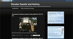 Desktop Screenshot of decaturhauntsandhistory.blogspot.com