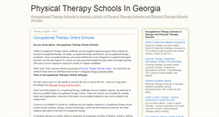 Desktop Screenshot of physicaltherapyschoolsingeorgia.blogspot.com